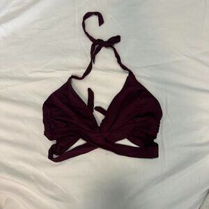 burgandy bikini top